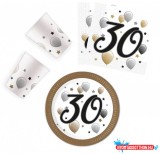 Boldog Születésnapot Happy Birthday 30 Milestone party szett 36 db-os 23 cm-es tányérral