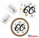 Boldog Születésnapot Happy Birthday 60 Milestone party szett 36 db-os 23 cm-es tányérral
