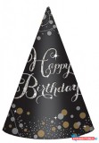 Boldog Születésnapot Happy Birthday Gold parti kalap, csákó 6 db-os