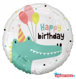 Boldog Születésnapot Krokodil Happy Birthday Crocodile fólia lufi 36 cm