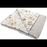 Bomimi Minky takaró 100 × 75 cm erdei állatok, bézs színben (8595673204562)