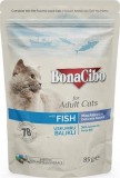 Bonacibo Pouch - Wet Adult Cat Food - Mackarel 12x85 g
