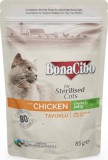 Bonacibo Pouch - Wet Adult Cat Food - Sterilised - Chicken 12x85 g