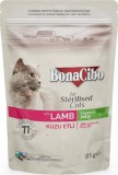 Bonacibo Pouch - Wet Adult Cat Food - Sterilised - Lamb 85 g