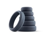 Boners - szilikon péniszgyűrű szett - 6db (szürke)