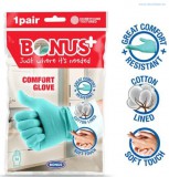 Bonus Gumikesztyű Komfort S,M,L,Xl Bolyhozott