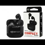 Boompods TWS Bluetooth sztereó headset v5.0 + töltőtok - Boompods Compact Buds TWS with Charging Case - fekete (ZCOBLK)