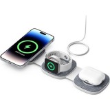 Boost YM-T1 3-in-1 15W univerzális vezeték nélküli töltő adapter sötétszürke (YM-T1 DARK GREY)