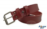 Bőr öv, piros