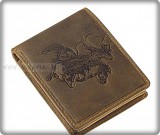 Bőr pénztárca-"Magyar"/Kertai Zalán grafikája II.