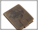 Bőr pénztárca-"Magyar"/Kertai Zalán grafikája III.