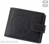 Bőr pénztárca Rakamazi turllal-fekete