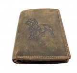 Bőr pénztárca tacskó motívummal