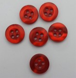 Bordó, négy lyukú, műanyag gomb, 12mm