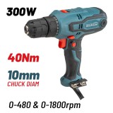 BORMANN ELEKTROMOS FÚRÓ 300 W, 40 Nm, 13MM TOKMÁNY (BID3010)