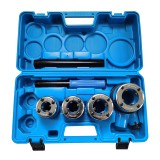 BORMANN Pro 1/2"-3/4"-1"-1/4" Csőmenetmetsző racsnis szerszámkészletek, 2 külső rúd, 4 db (BHT7826)