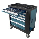 BORMANN Pro 6 FIÓKOS SZERSZÁMoskocsi OLDALAJTÓVAL, 120 darab szerszámmal (BWR7600SET)