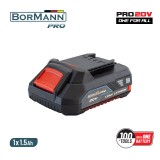 BORMANN Pro akkumulátor 20V,Li-Ion, 1.5Ah (BBP2006)