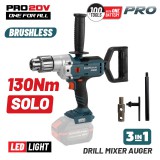 BORMANN Pro AKKUMULÁTOROS SZÉNKEFE NÉLKÜLI FÚRÓ 20V , 130Nm - AKKUMULÁTOR ÉS TÖLTŐ NÉLKÜL!(BBP5330)