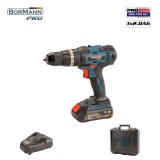 BORMANN Pro Akkumulátoros ütvefúró 20V, 40Nm, 1x2Ah Li-Ion Akku (BBP3050)
