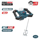 BORMANN Pro Akkus keverőgép 20 V, M14, 6 sebesség, akku és keverőszár nélkül (BBP5350)
