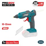 BORMANN Pro Akkus ragasztópisztoly 20 V, 10–12 mm-es ragasztórúdhoz, akku nélkül (BBP3900)