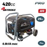 BORMANN Pro Benzines áramfejlesztő 5,5 kW, 420 cm³, elektromos indítással, AVR-rel és kerekekkel (BGB6010)
