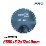 BORMANN Pro Beton- és aszfaltvágó gyémánt vágótárcsa 350 mm (BTC5116)