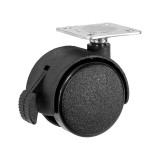 BORMANN Pro Bútorgörgő fékkel, Dupla csapágy, Φ40, Maximális teherbírás 15kg, Fekete (BHT9078)