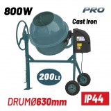 BORMANN Pro Elektromos betonkeverő 200 l, 800 W, IP44 védelemmel (BMX2010)