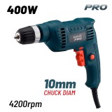 BORMANN Pro elektromos fúró-csavarozó 400W, 10mm gyorstokmány (BID4500)