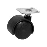 BORMANN Pro forgó bútorgörgő, fekete, kerék φ25, maximális terhelés 10kg, η41mm, lemez 30x30mm (BHT9070)