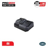 BORMANN Pro Gyorstöltő BORMANN Pro 20 V Li-Ion akkukhoz, 8 A (BBP2010)