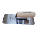 BORMANN Pro kerek sarkós simító (velencei stukkóhoz ) 250x100x85mm, rozsdamentes acél, fa nyéllel (BHT5829)