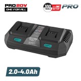 BORMANN Pro KETTŐS GYORSTÖLTŐ 20V, Li-Ion, 2x4Ah, 3A (BBP2005)
