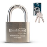 BORMANN Pro rozsdamentes acél lakat 60mm, rozsdamentes acél bilincs 3 kulcsal (BLK1026)