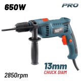 BORMANN Pro Ütvefúró 650 W, 13mm gyorstokmány (BID6500)