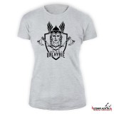 Born to be a Valkyrie - szürke női póló