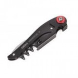 Bornyitó szett, kés, vákumozó dugó, TROIKA, fekete-piros