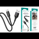 Borofone BX54 MicroUSB - USB-A textil bevonatú kábel 1m fekete (1380765) (Borofone1380765) - Adatkábel