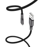 Borofone BX54 Type-C - USB-A textil bevonatú kábel 1m fekete (1380766) (Borofone1380766) - Adatkábel