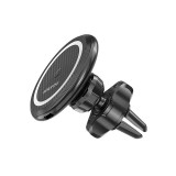 Borofone Szellőzőrácsra rögzíthető autós töltő mágneses wireless fekete