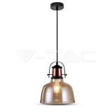 Borostyán üvegbúra fekete huzallal