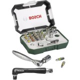 Bosch Accessories Promoline 2607017392 Bit készlet 27 részes Egyeneshornyú, Kereszthornyú Pozidriv, Kereszthornyú Phillips, Belső hatlap, TORX Racsnival (2607017392)