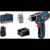 Bosch GSR 12V-15 akkus fúrócsavarozó 2db 2.0Ah-s akkuval (060186810H) (060186810H)