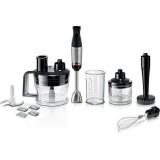 Bosch MSM6M673 Serie 6 ErgoMaster 1000 W, 1.25 l, 500 ml, fokozatmentes, BPA mentes Fekete-Inox-Átlátszó botmixer szett