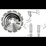 Bosch PRO Construct Wood körfűrészlap, 230x2,8x30 mm 16 fog, építőipari és szennyezett fához (2608640635)