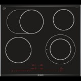 Bosch Serie 8 PKN675DP1D főzőlap Fekete, Rozsdamentes acél Beépített Kerámia 4 zóna (PKN675DP1D)