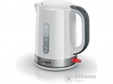 Bosch TWK6A511 vízforraló, 2200W, 1.7L, rejtett fűtőszál, fehér-inox