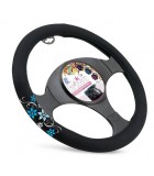 Bottari My Star - kormányvédő, 37-39cm, fekete, kék csillagvirág mintás